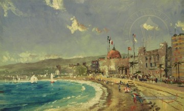 Paysage urbain œuvres - The Beach at Nice Robert Girrard TK cityscape